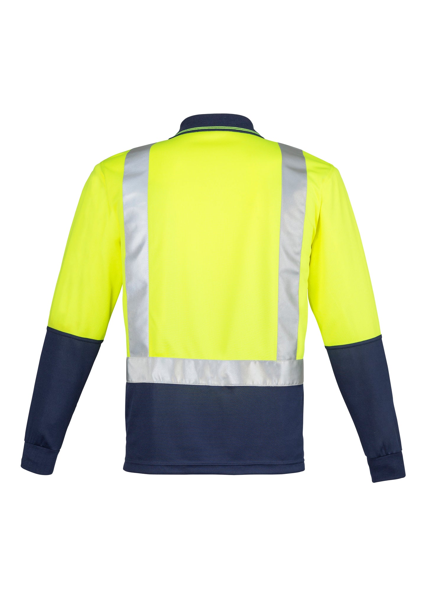 Men's Hi Vis Spliced Long Sleeve Polo