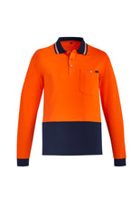 Load image into Gallery viewer, Mens Hi Vis Cotton Long Sleeve Polo
